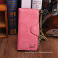 bi-folding Sweet pink PU fashion classic money clip wallet women